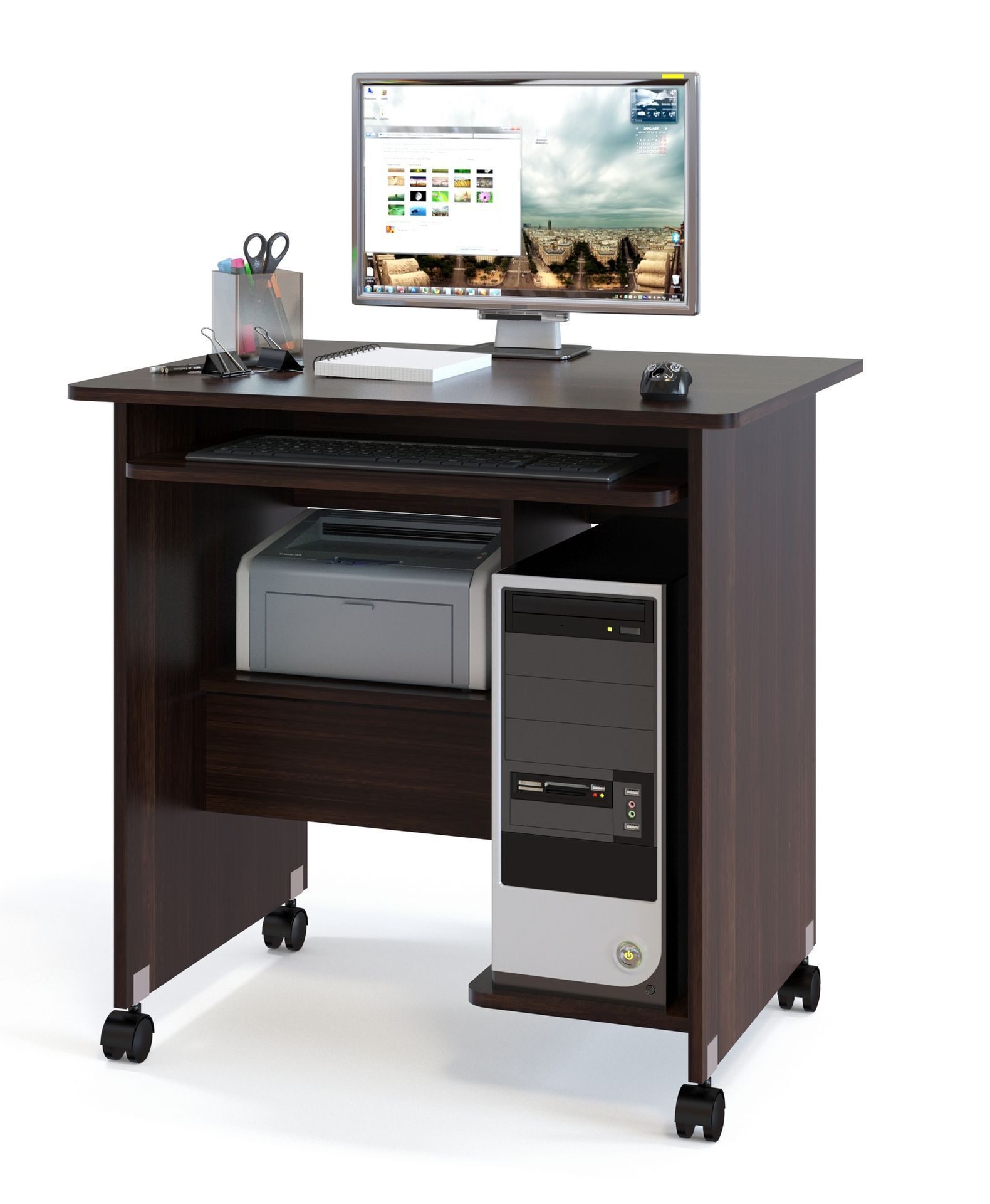 столик для компьютера и принтера маленький