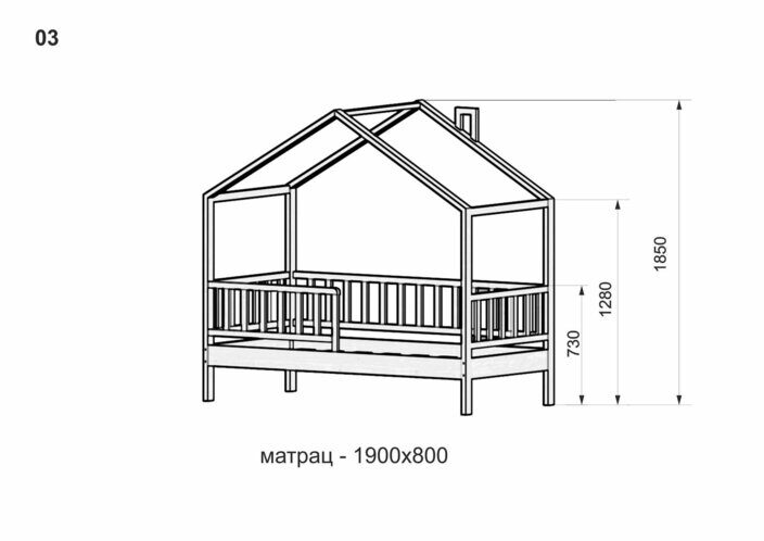 Кровать домик 160 на 80